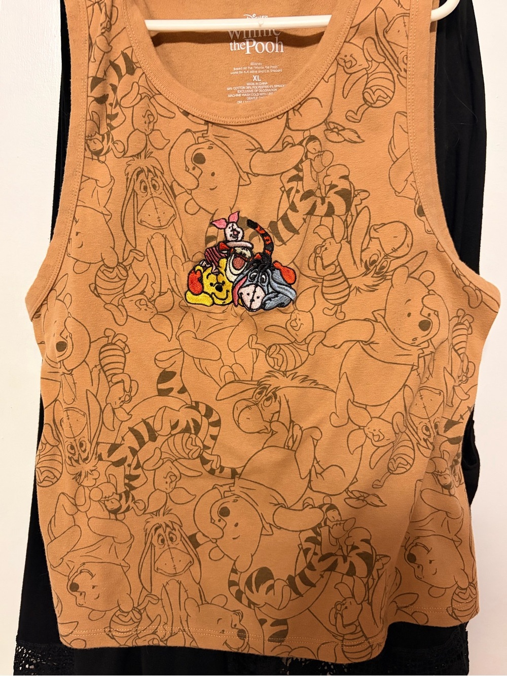 Disney Winnie the Pooh Camel Graphic Tank Top with Character Patch
